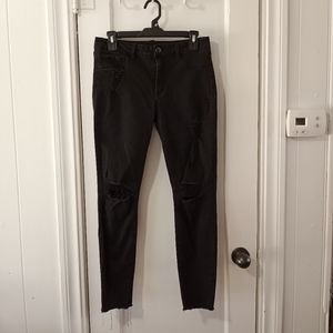 Refuge Black Ripped Destroyed Skinny Jeans Women's Size 10